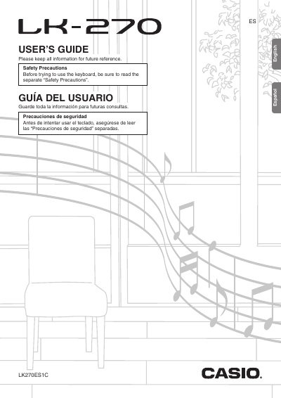 Casio LK-270 Digital Keyboard User's Guide - cover page