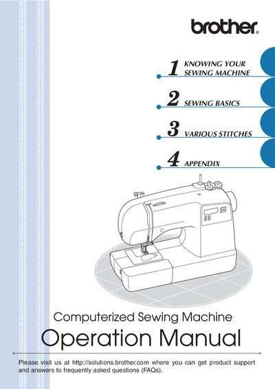 Brother Computerized Sewing Machine Operation Manual - cover page