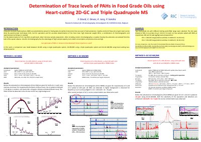 Determination of Trace Levels of PAHs in Food Grade Oils using Heart-cutting 2D-GC and Triple Quadrupole MS - cover page