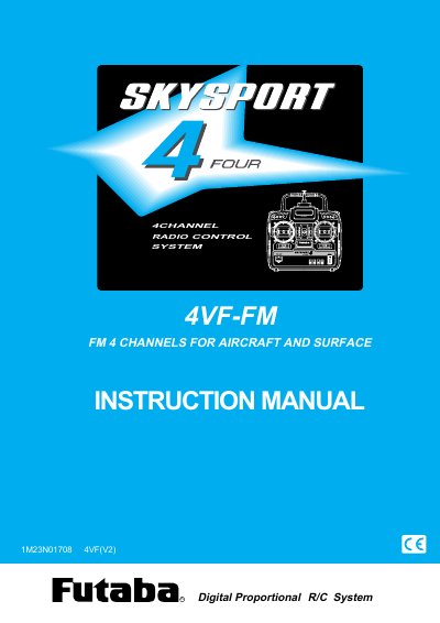 Futaba SKYSPORT 4VF-FM Instruction Manual - cover page