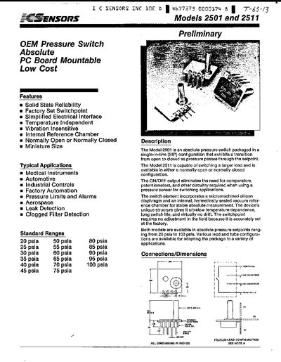 ICS ENSORS 2501/2511 - cover page