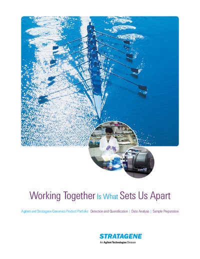 Agilent and Stratagene Genomics Product Portfolio - cover page