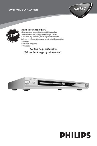 Philips DVD737 DVD Video Player User Manual