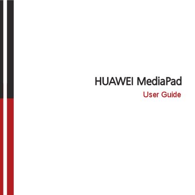 Huawei MediaPad User Guide - cover page