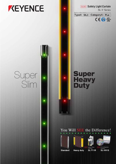 Keyence SL-T11R & SL-V Series Safety Relay Terminal and Light Curtain User Manual - cover page