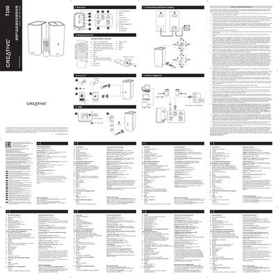 Creative MF1690 T100 Quick Start Guide - cover page