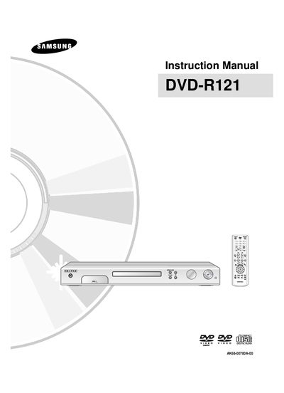 Samsung DVD-R121 DVD Player Instruction Manual - cover page