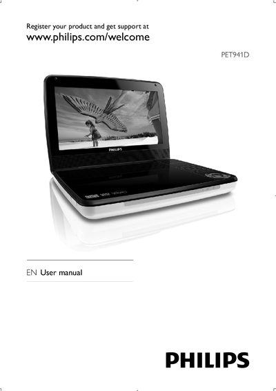 Philips PET941D Portable DVD Player User Manual - cover page