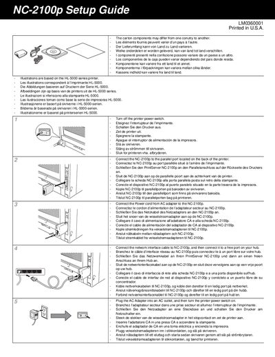 Brother NC-2100p Installation Guide - cover page