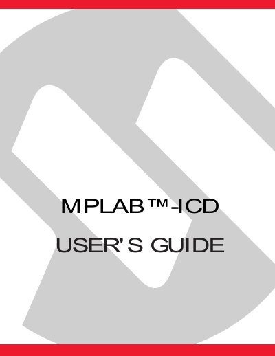 Microchip MPLAB‑ICD User's Guide - cover page