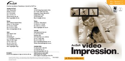 ArcSoft VideoImpression Quick Start Guide - cover page