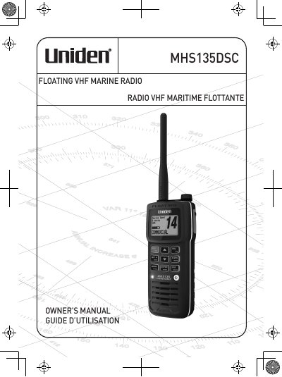 Uniden MHS135DSC Floating VHF Marine Radio Owner's Manual - cover page