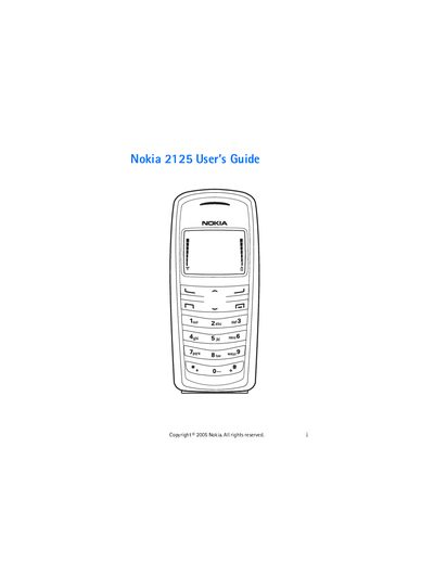 Nokia 2125 User Manual - cover page