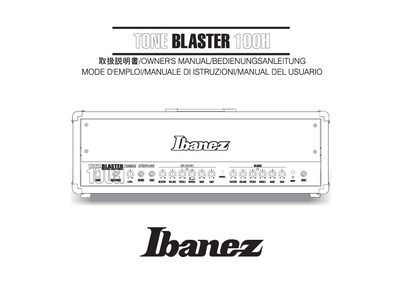 Ibanez TB100H Guitar Amplifier Owner's Manual - cover page