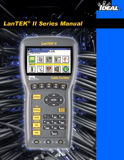 IDEAL LanTEK II Cable Certifier Instruction Manual - cover page
