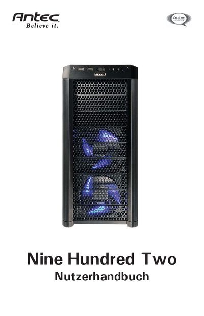 Antec Nine Hundred Two User Manual - cover page