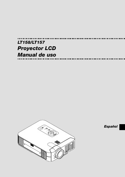 NEC LT158/LT157 User Manual - cover page