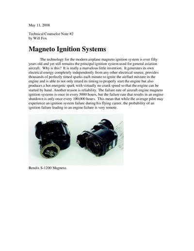 Bendix S-1200 and Slick 6300 Magneto Service Manual - cover page