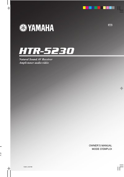 YAMAHA HTR-5230 user manual - cover page