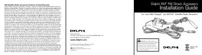Delphi XM FM Direct Accessory Installation Guide - cover page