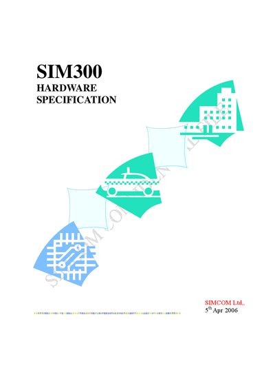 Simcom SIM300 Hardware Interface Description - cover page