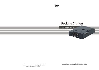 International Currency Technologies AD-IDSEAQ2-R Docking Station Installation Guide - cover page