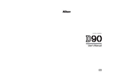 Nikon D90 User Manual - cover page