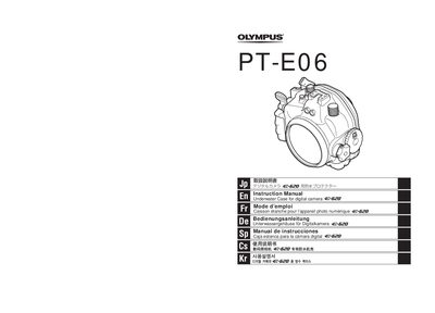 Olympus PT-E06 Underwater Case Instruction Manual - cover page
