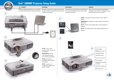 Dell 3400MP Projector Setup Guide - cover page
