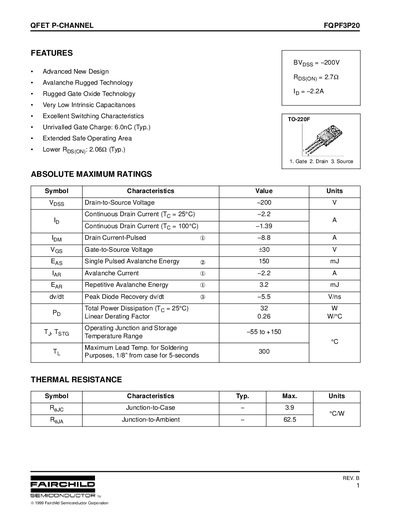 FAIRCHILD FQPF3N20 handbook