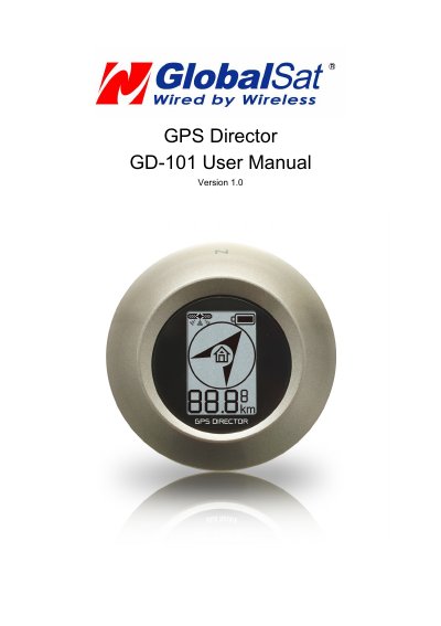 GPS Director GD-101 User Manual - cover page