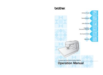 Brother QC-1000 Computerized Sewing and Quilting Machine Operation Manual - cover page