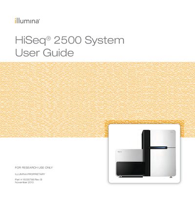 Illumina HiSeq 2500 System User Guide