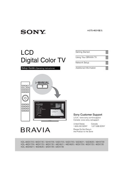 SONY KDL-60EX723 60EX720 55HX729 55EX723 55EX720 55EX621 55EX620 46HX729 KDL-46EX729 46EX723 46EX720 46EX621 46EX620 40EX729 40EX723 40EX720 KDL-40EX621 40EX620 32EX7