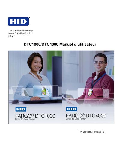 HID Global DTC1000/DTC4000 User Manual - cover page