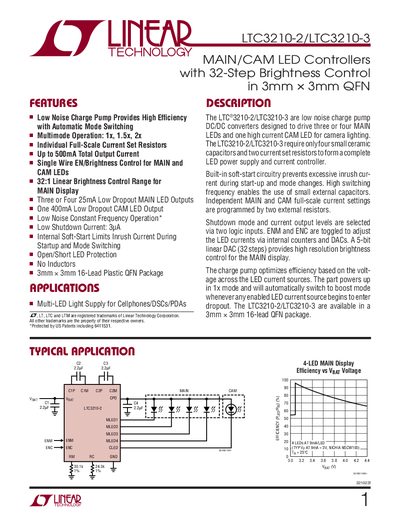 Linear Technology LTC3210-2/LTC3210-3 Datasheet - cover page