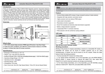 FrSky G-RX6 Receiver User Manual - cover page