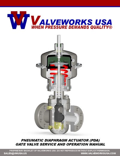 Valveworks USA PDA Service and Operation Manual - cover page