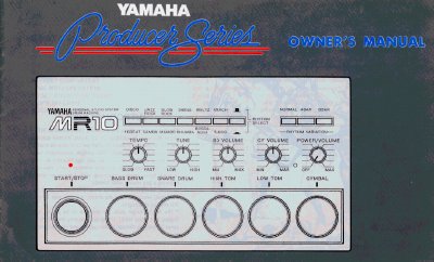 Yamaha MR10 Drum Machine User Manual - cover page