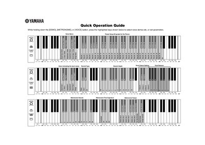 Yamaha V922820 Quick Operation Guide - cover page