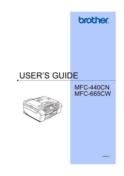 BROTHER MFC-440CN/FMC-665CW user manual - cover page