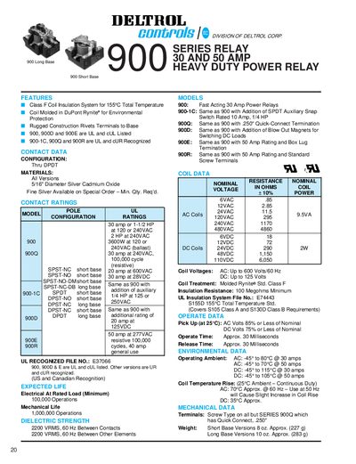 DELTROL 900 Datasheet - cover page