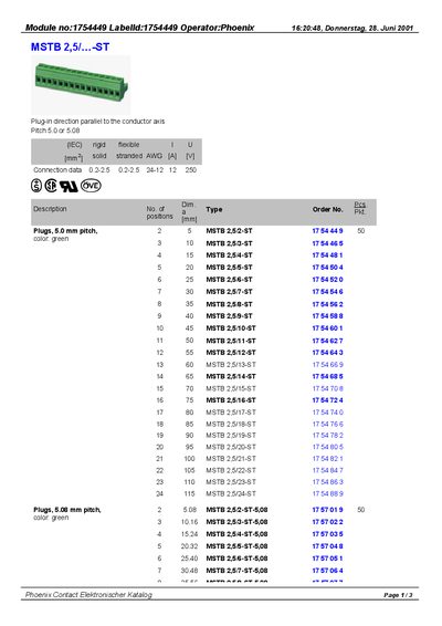 Phoenix Contact MSTB 2,5/...-ST Product Catalog - cover page