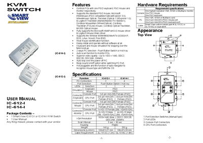 SMART VIEW IC-612-I/IC-614-I user manual - cover page