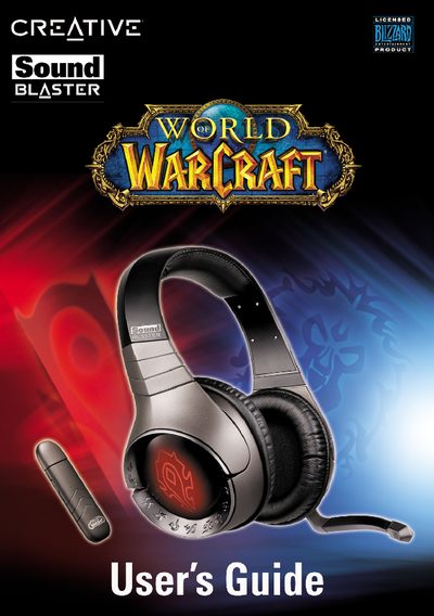 Creative Sound Blaster World of Warcraft Wireless Headset User Guide - cover page