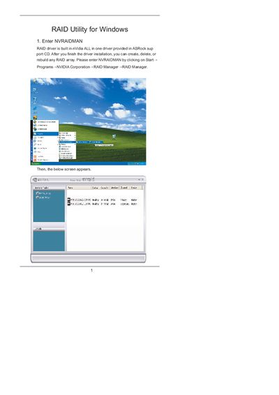 NVIDIA NVRAIDMAN RAID Utility for Windows User Manual