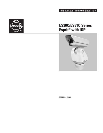 Pelco Esprit ES30C/ES31C Series Installation/Operation Manual - cover page