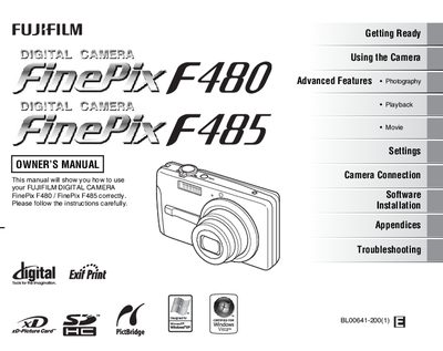 Fujifilm FinePix F480/F485 Owner's Manual