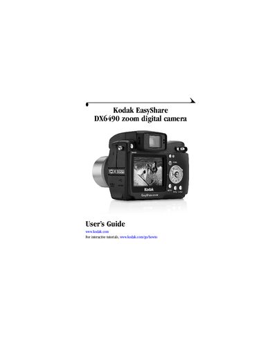 Kodak EasyShare DX6490 Digital Camera User Guide - cover page