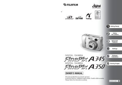 Fujifilm FinePix A345 / A350 Digital Camera Owner's Manual - cover page